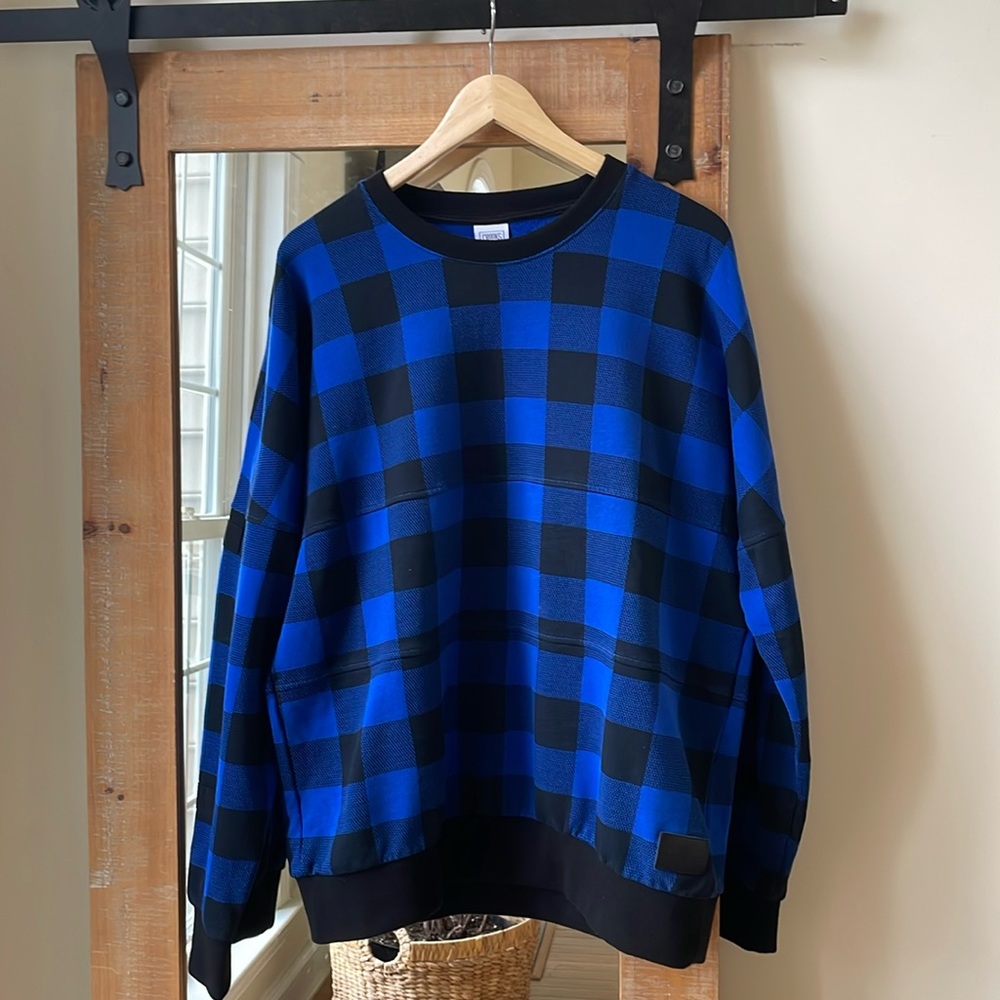 Crooks & Castles Buffalo Plaid Crewneck Sweatshirt Size L